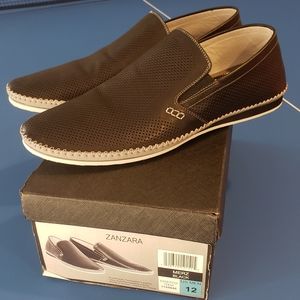Zanzara slip on perforated leather shoes